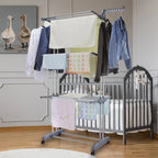 Clothes Drying Rack Stand 4-Tier Foldable Stainless Steel