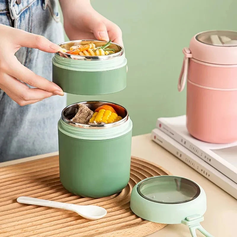 530ml/710ml Food Thermal Jar Insulated Soup Cup Thermos Containers Stainless Steel
