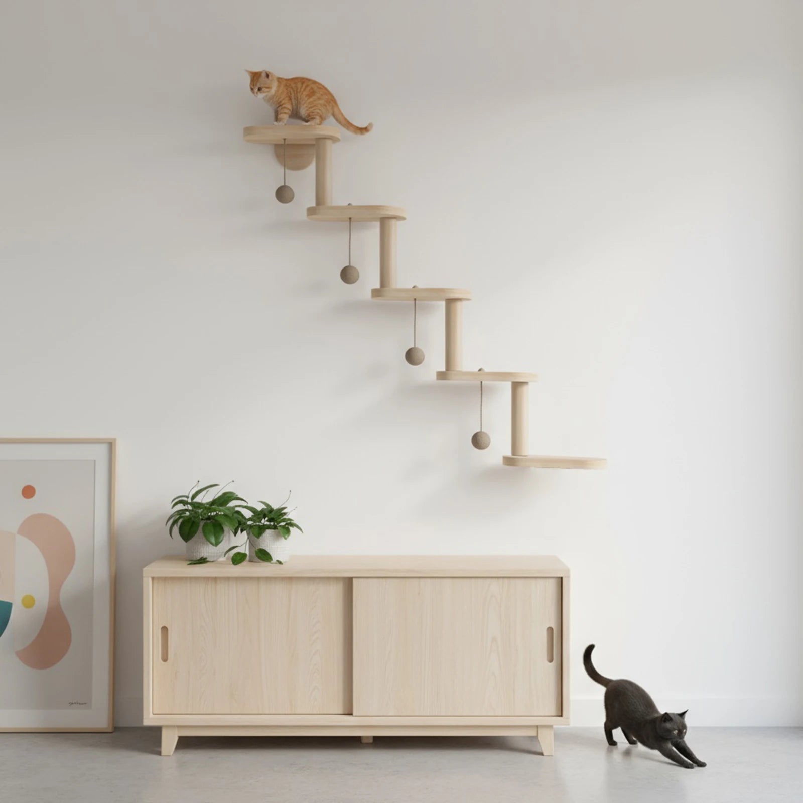5 Step Cat Climbing Shelves for Sleeping, Playing, Climbing