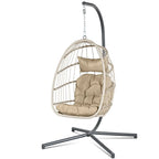Indoor/Outdoor Swing Hammock Chair with Plush, Washable Cushions, 350LBS Capacity