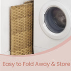Laundry Hamper with Lid, 90L Clothes Hamper with 2 Removable Liner Bags, 6 Mesh Bags