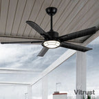 Waterproof Ceiling Fan with Light for Patio Outdoor & Porch
