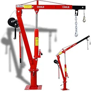 2000 lbs Folding Truck Crane with Hydraulic Winch