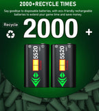 NEW A100 RGB XBOX Controller Charger 2*5520 mWh Rechargable Battery For XBOX S/X / XBOX ONE S/X