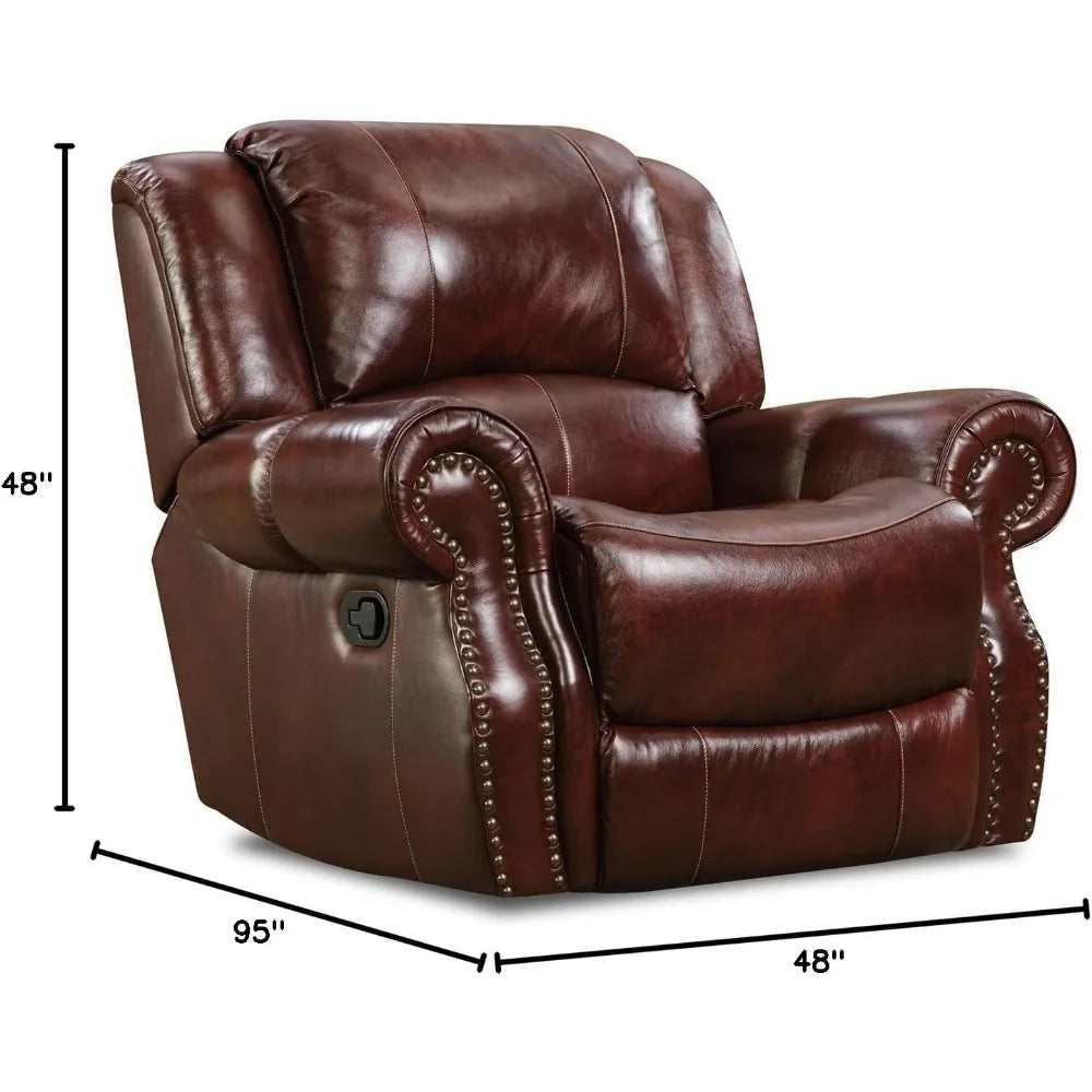 Cambridge Telluride 3 Piece Indoor Furniture Set with Deep Seating Double Reclining Sofa, Console Loveseat, and Rocker Recliner