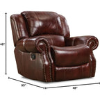 Cambridge Telluride 3 Piece Indoor Furniture Set with Deep Seating Double Reclining Sofa, Console Loveseat, and Rocker Recliner