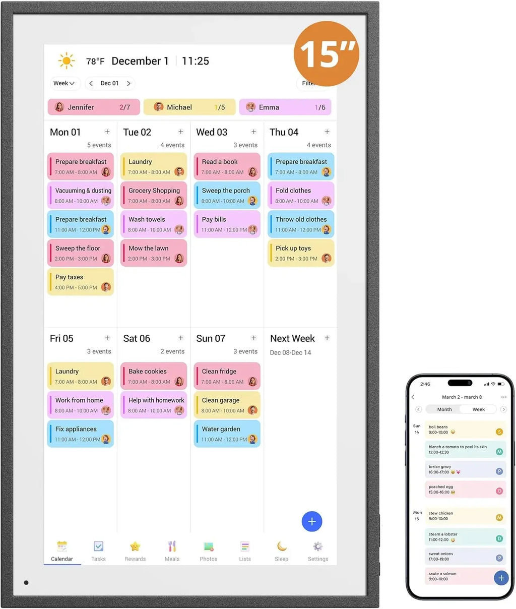 Digital 15.6 Inch Smart Wall Calender