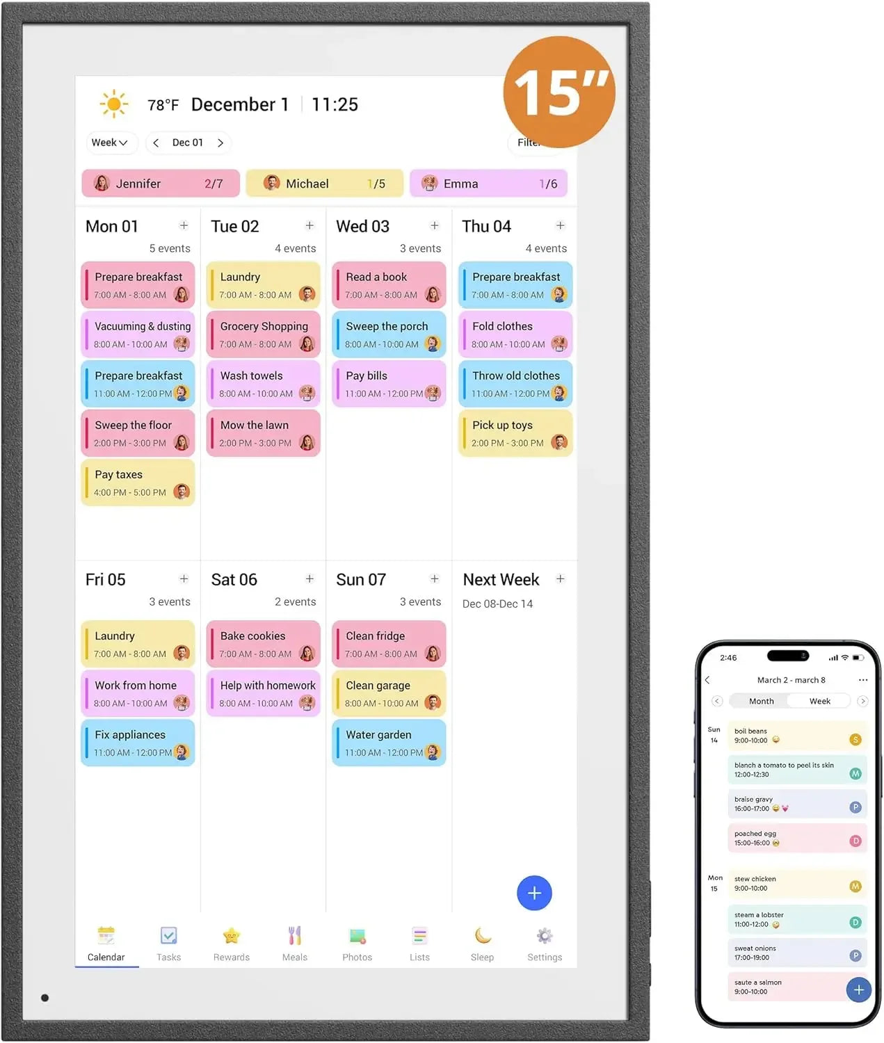 Digital 15.6 Inch Smart Wall Calender