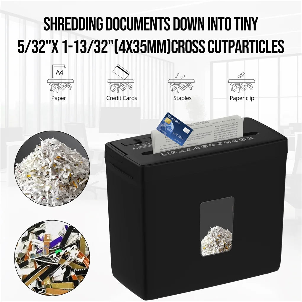 Paper Shredder for Home Use, P-4 Security Level with 2.38-Gallon Basket