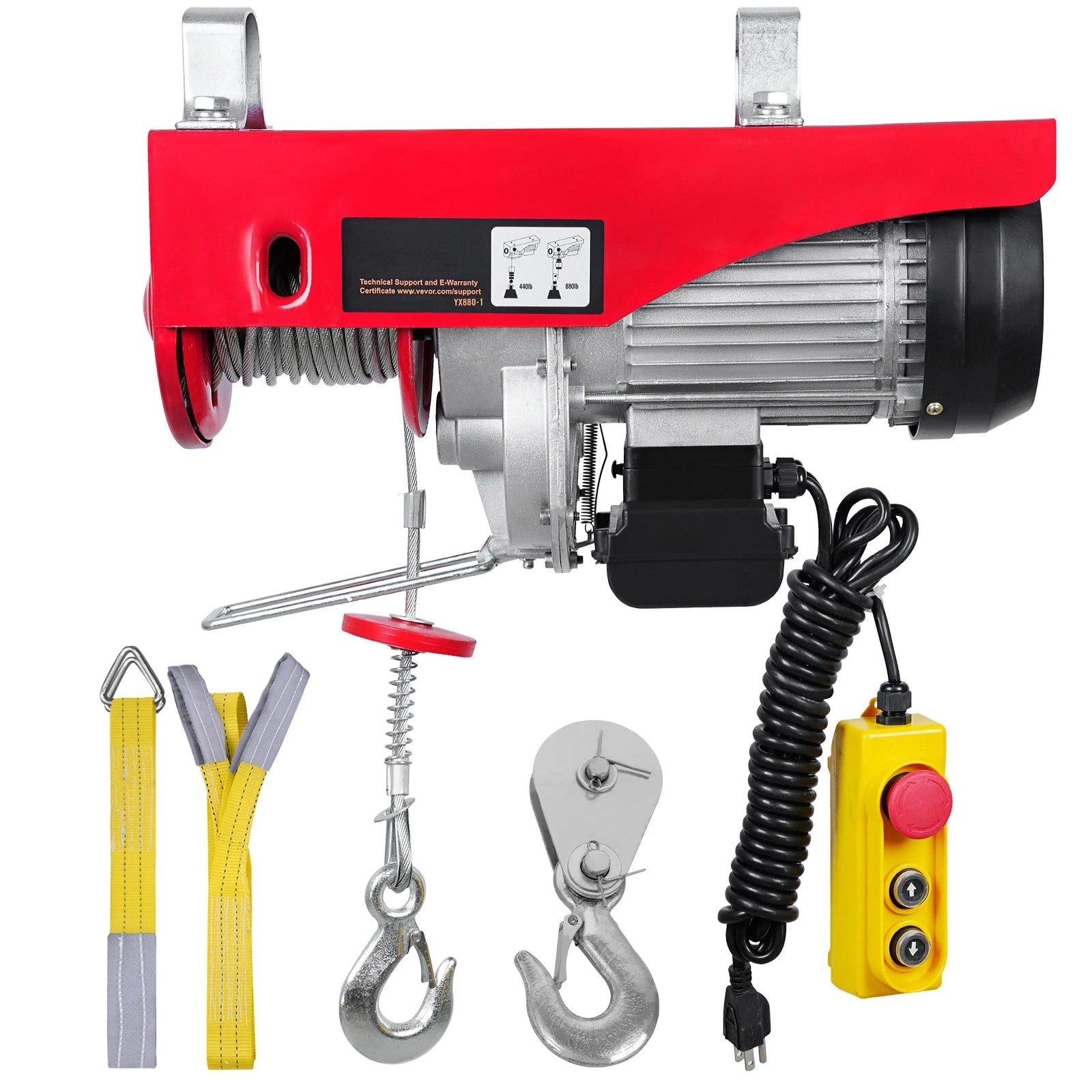 200-800kg Electric Hoist with Wired/Wireless Remote Control Lifting Crane Cable Hoist