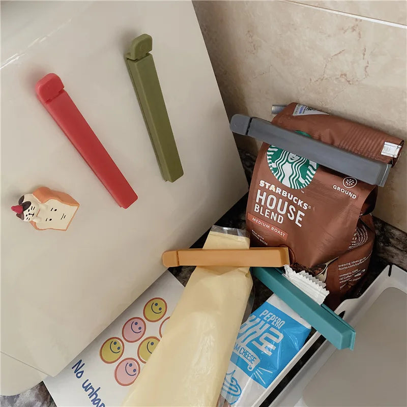 5 Pcs Food Bag Clips Reusable Sealing Clips for Snacks Tea Chips Bags