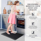 Cushioned Anti-Fatigue Floor Mat, 17.3"x28", Thick Waterproof Non-Slip Rug for Kitchen, Office, Laundry