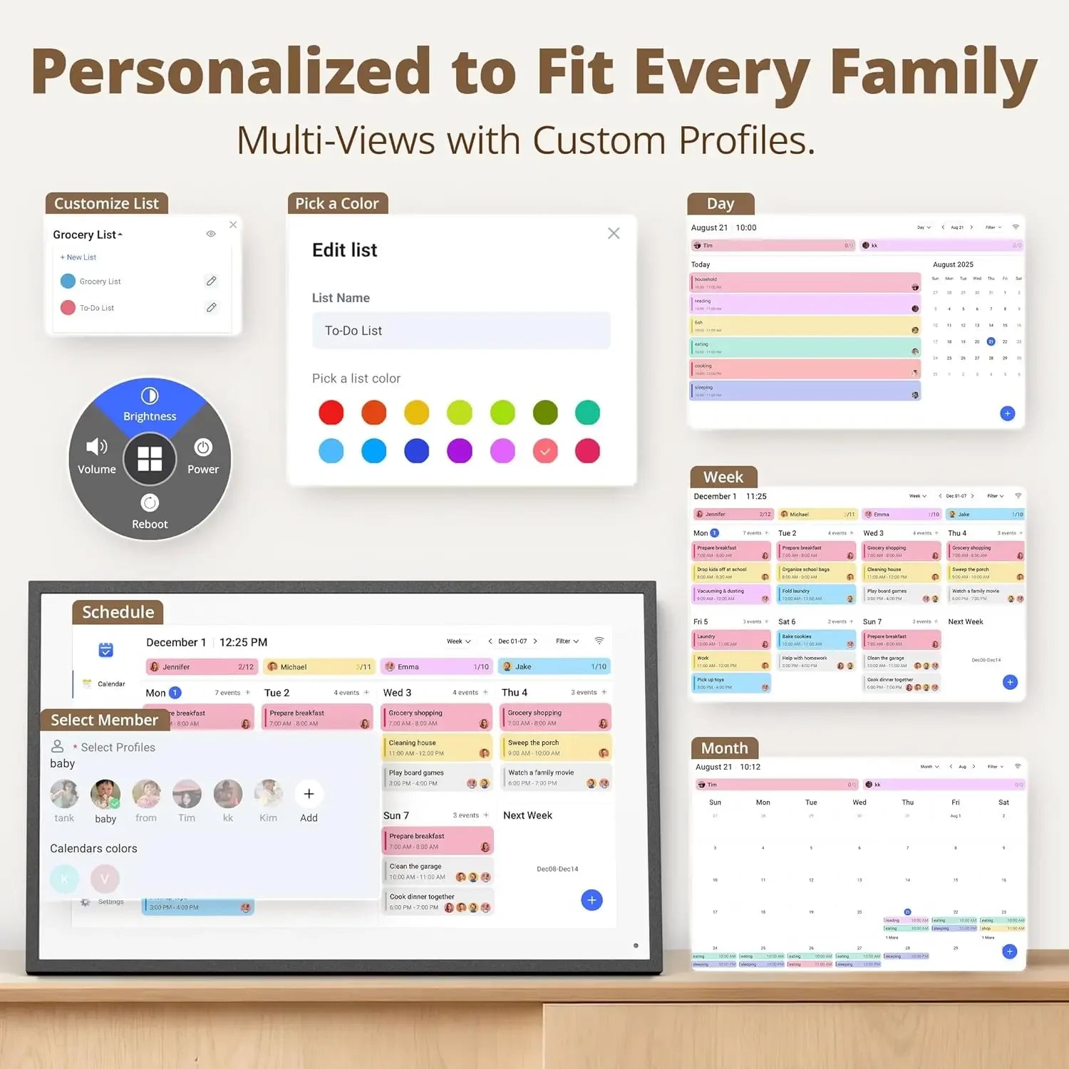 Digital 15.6 Inch Smart Wall Calender