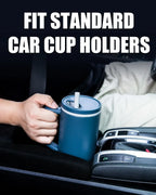 40 oz Insulated Tumbler with Handle, Straw & Leakproof Design