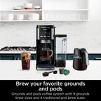 Refurbished Dual-Brew Coffee Maker | Hot & Iced Beverages | K-Cup Pod Compatible | 3 Brew Modes | 60oz Removable Tank