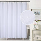 Soft Microfiber Shower Curtain or Liner for Bathroom, Water Repellent 72x72Inches