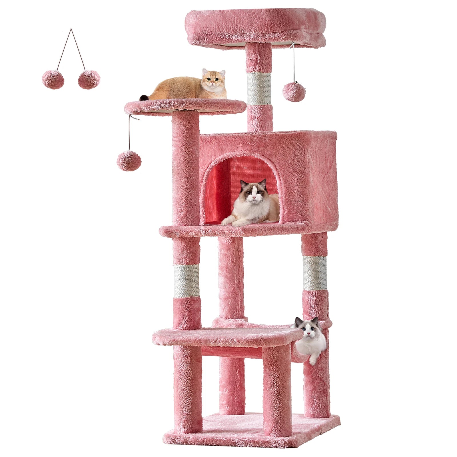 44In Tall Multi-Cat Climbing Tower for Indoor Cat