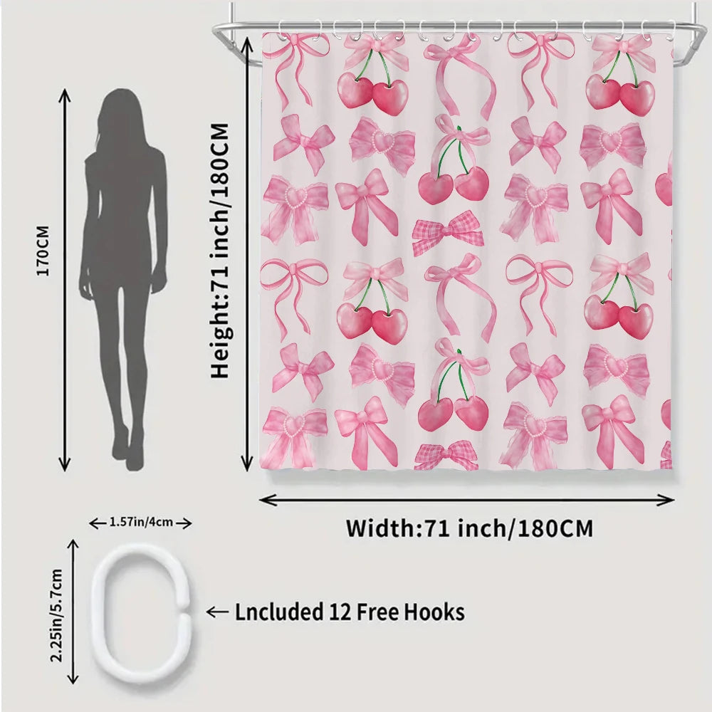 Pink Cherry Bathroom Four-piece Set