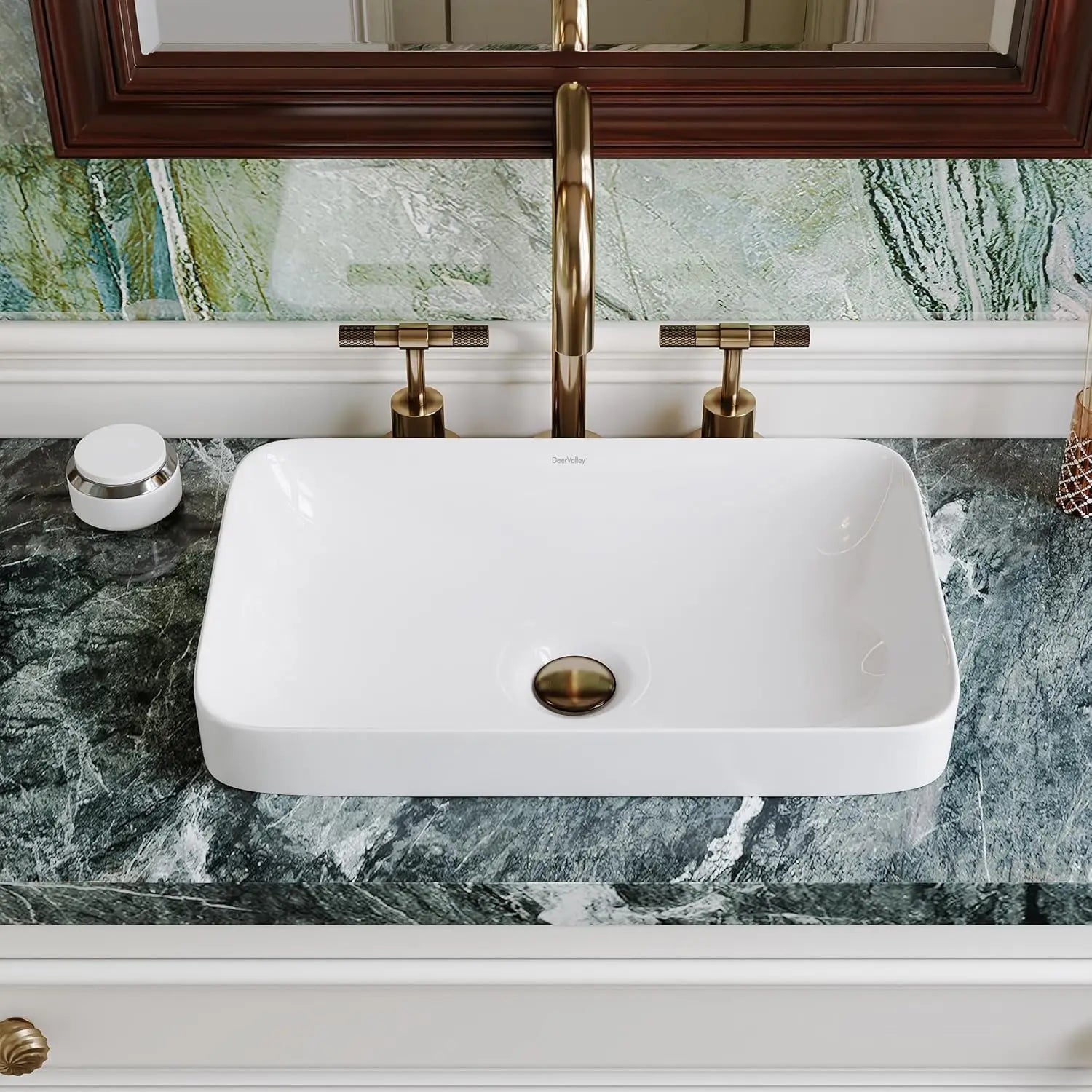 Semi-Recessed Modern Bathroom Basin with Easy Installation