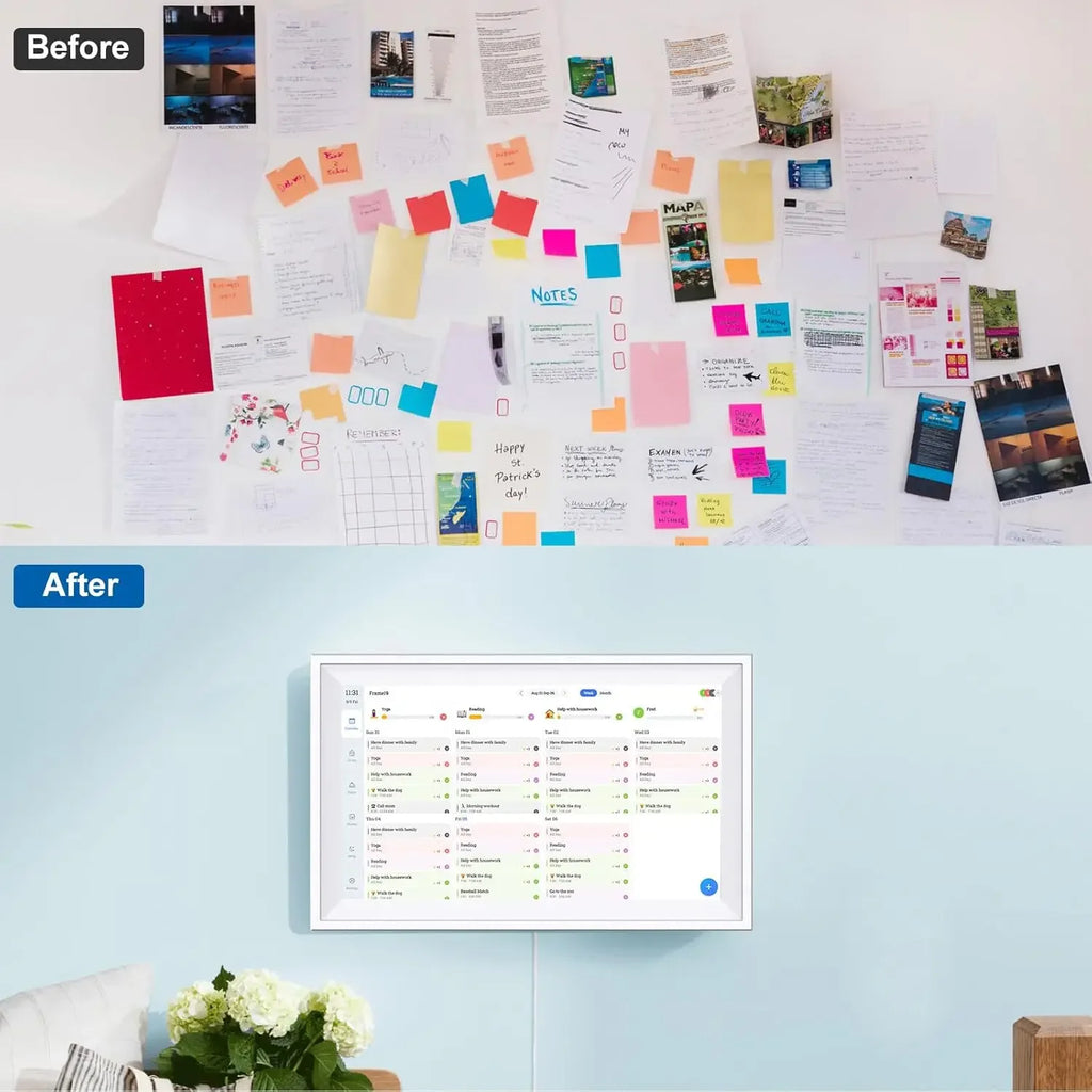 15.6 IN Digital Calendar Chore Chart IPS Interactive Touchscreen Electronic Calendar