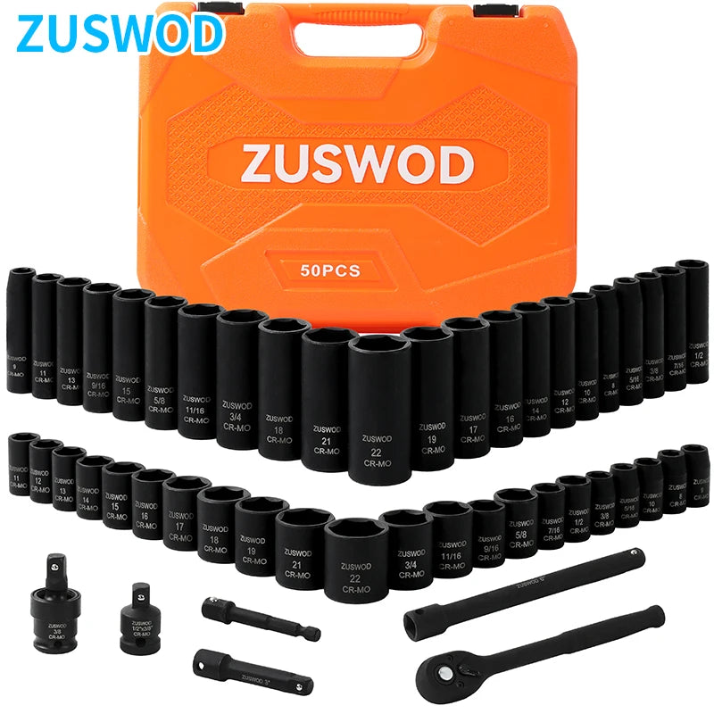 Ratchet impact socket tool set, 3/8 inch drive, CR-V material, high-end professional car repair tool, one-stop solution for home car, motorcycle, bicycle and other repair projects, preferred by DIY enthusiasts, ideal gift for