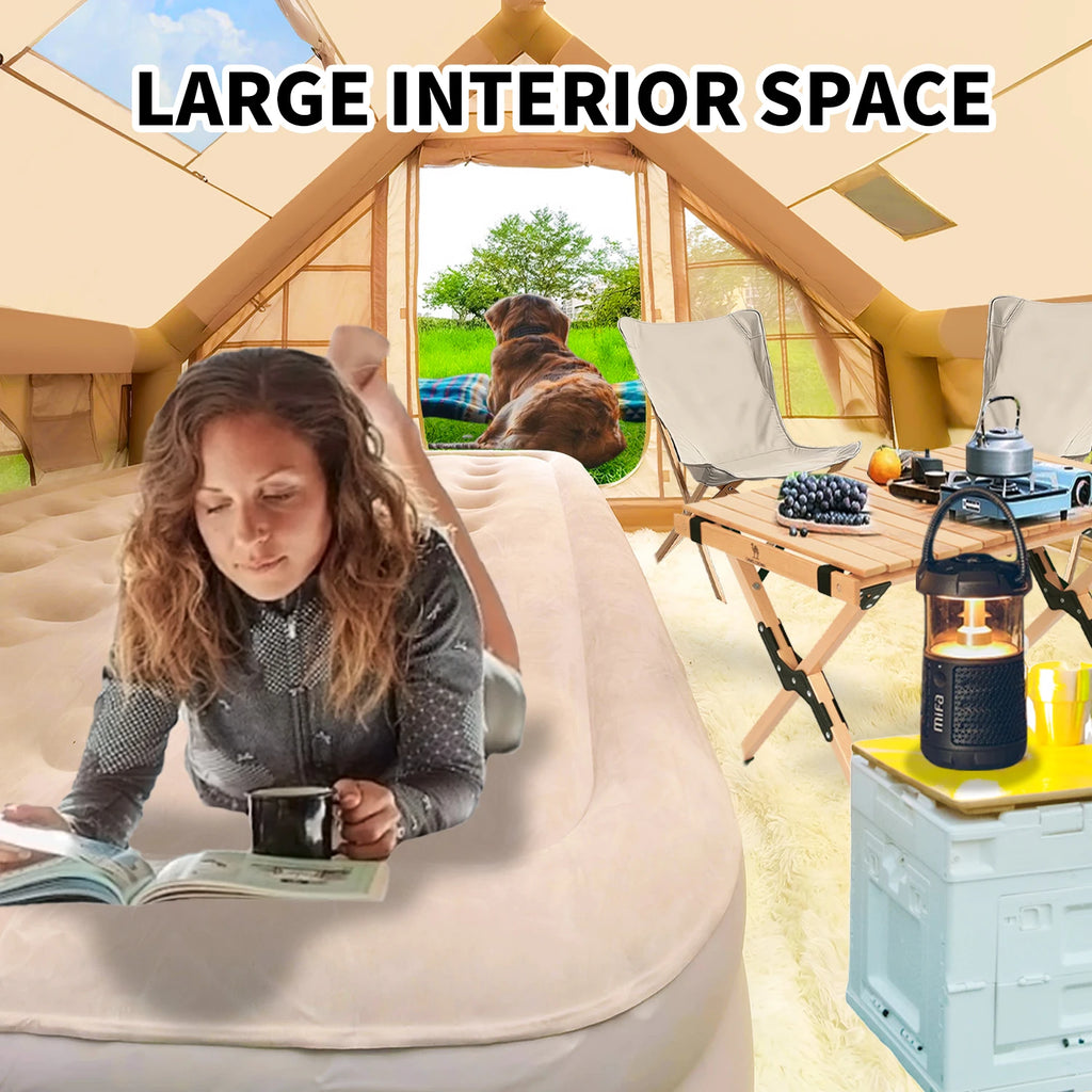 Air Glamping Tents for Camping Family, Easy Setup Rainproof Windproof Outdoor Tents