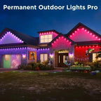 90M Smart Outdoor Eaves LED Lights String Bluetooth Controller, Color Changing with DIY Scene Modes