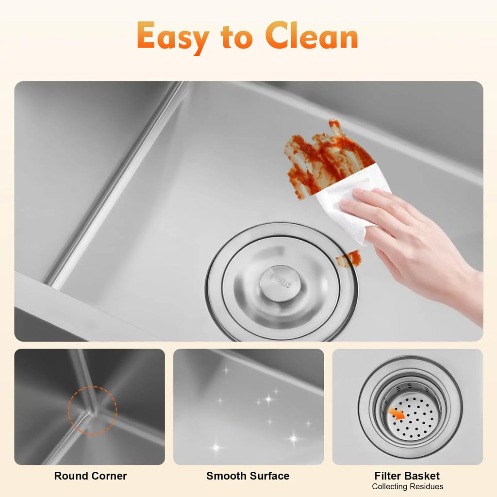 30 Inch Double Bowl Drop-In/Top mount Kitchen Sink