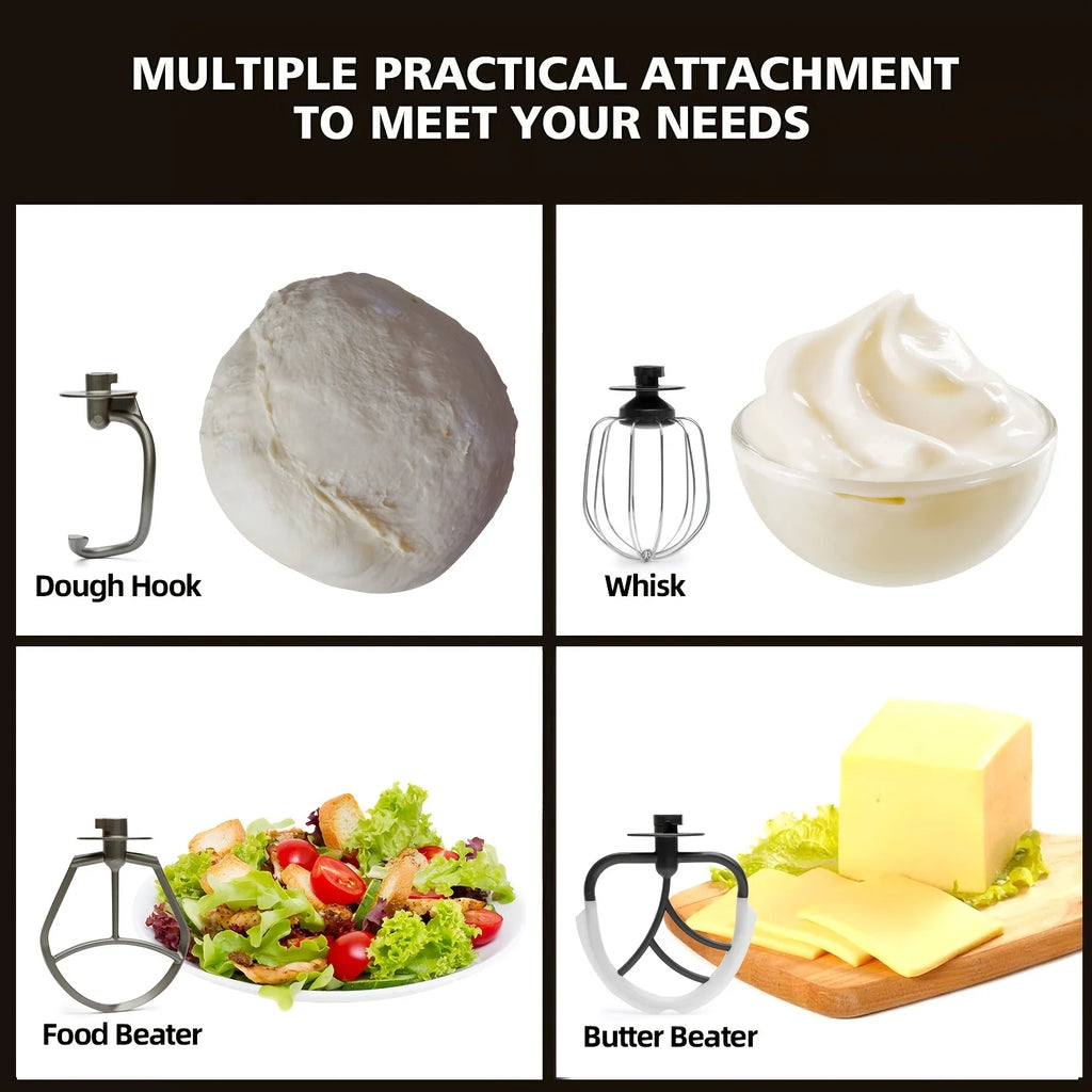 Stand Mixer, 5.5QT Tilt-Head Electric Household food processors - 500W 6+P Speed