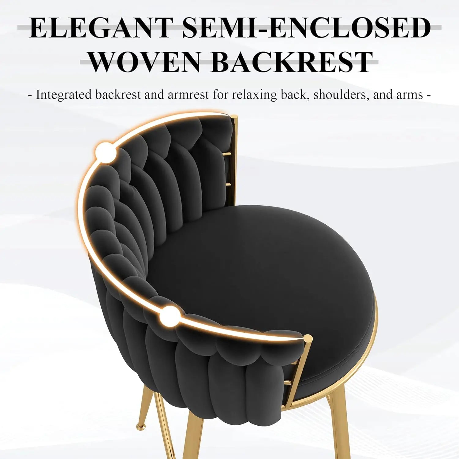 27″ Counter Stools with Upholstered Backrest