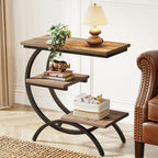 Industrial 3-Tier Small Table for Couch, Bedside