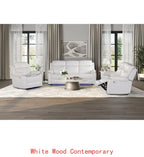 3-Piece Reclining Sofa Set with LED Lights – Sofa, Loveseat & Recliner for Living Room Comfort