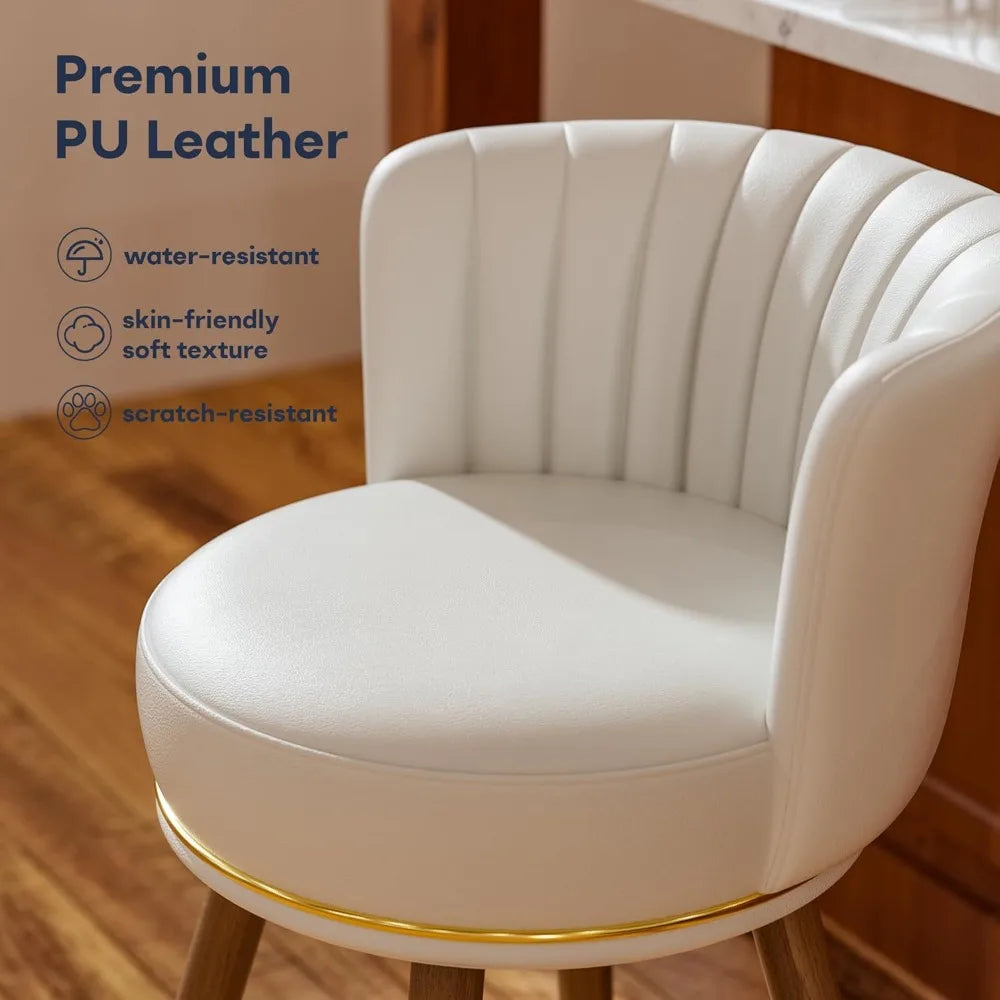 Counter Height Bar Stools Set Of 2, Swivel, Padded