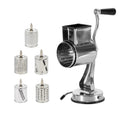 Rotary Grinder Set With 5 Drums, Vegetable Slicer, Cutter, Stainless Steel