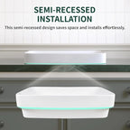 Semi-Recessed Modern Bathroom Basin with Easy Installation