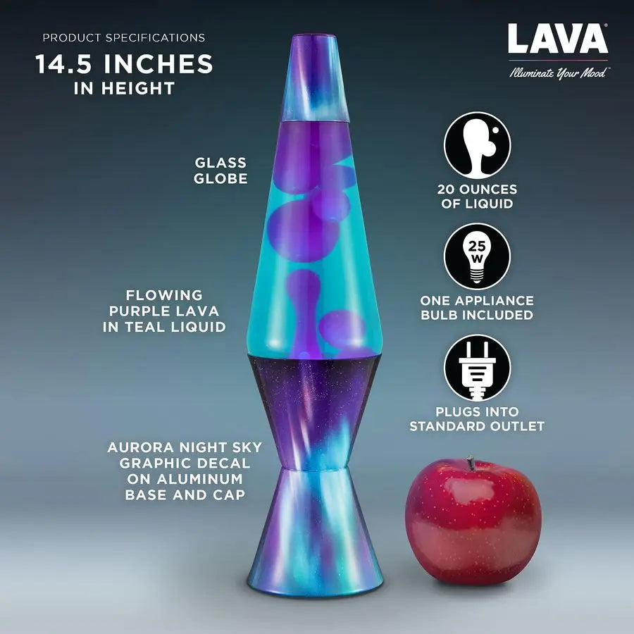 Classic Liquid Motion Lamp Purple Wax and Blue Liquid