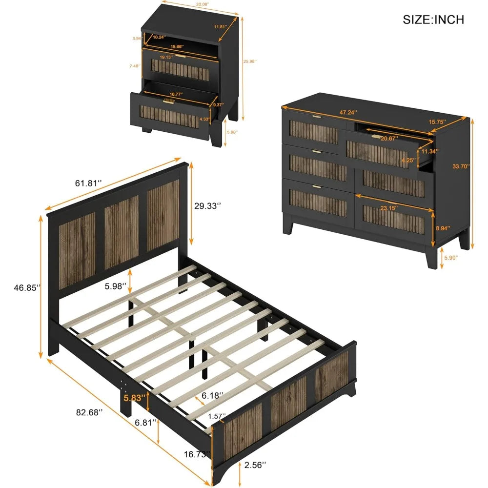 4 Piece Queen Bedroom Set