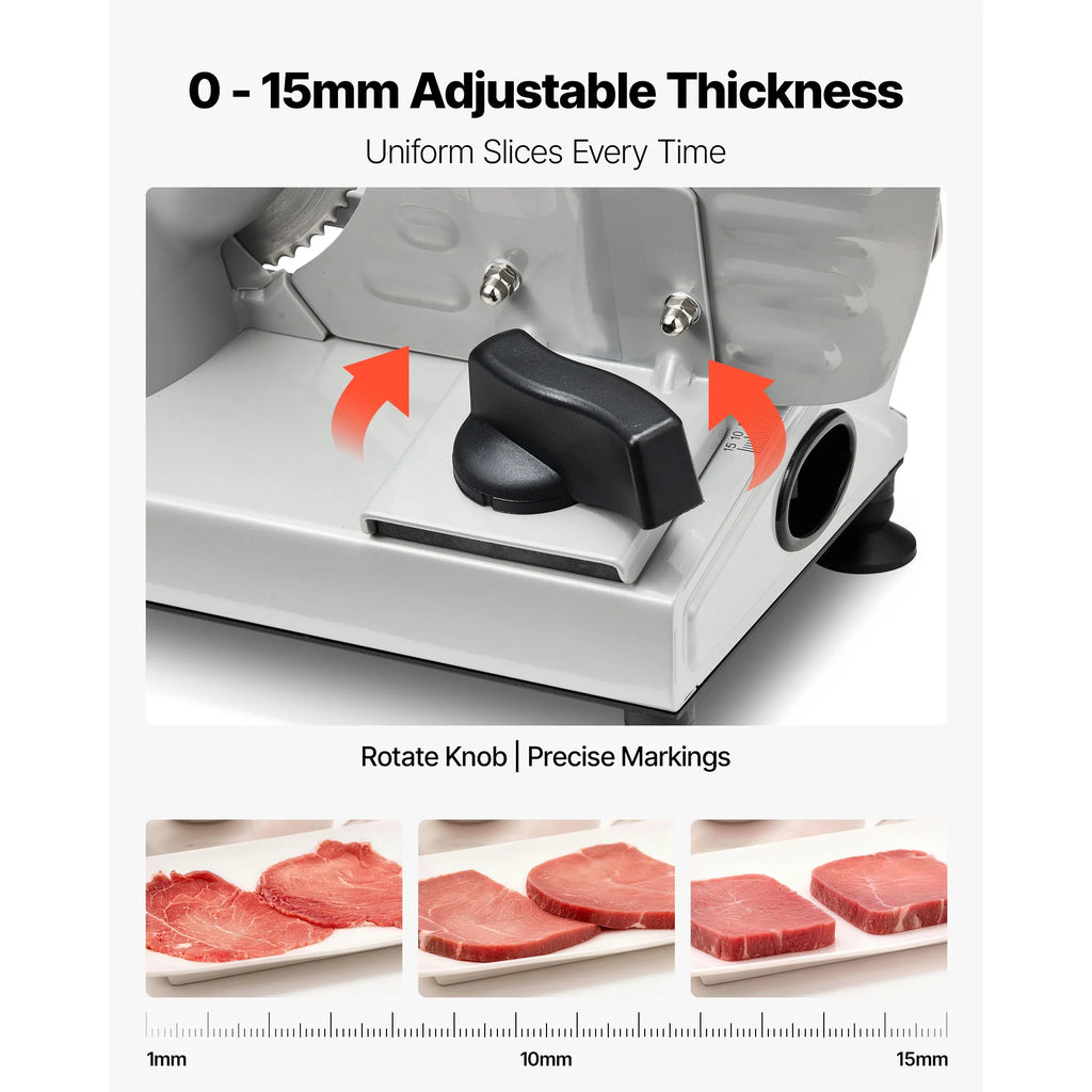 Electric Deli Slicer Machine with two SUS420 Blades Home Food-Slicer