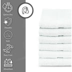 Bulk White Bath Towels 12 Pack, Lightweight Easy Care 22x44 Inches