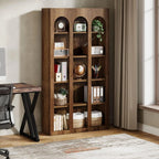 5-Tier Bookshelf, 70.87-Inch Mid Century Modern Bookcase with Open Shelves