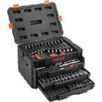 Mechanics Tool Set and Socket Set, 1/4 3/8 1/2 Drive Deep and Standard Sockets, 450 Pcs SAE and Metric
