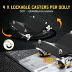 Heavy Duty Vehicle Dolly for Moving Car with 2.5 Inch Nylon Wheels
