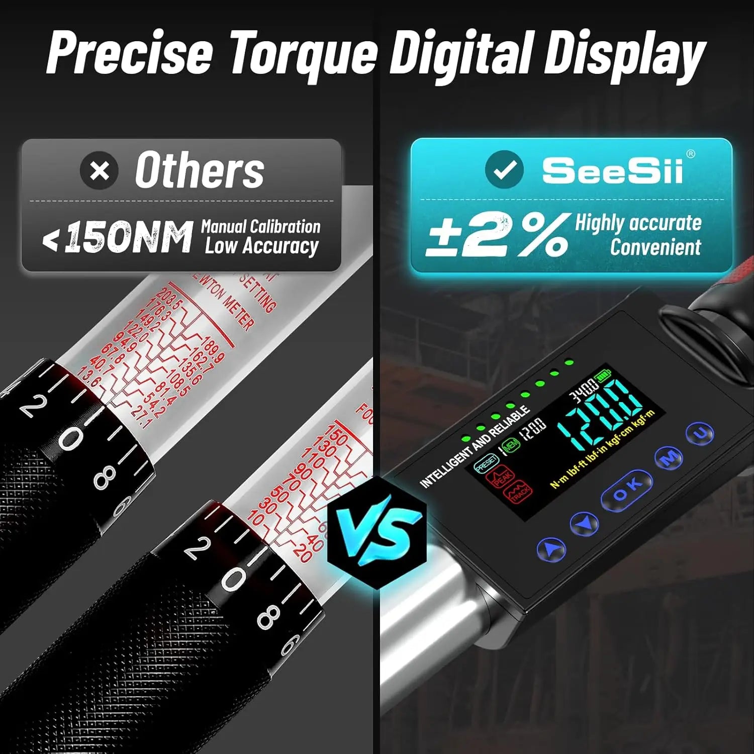 Digital Torque Wrench 1/2" Drive 340N.m 2% Torque Accuracy