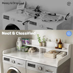 2Tier Washer and Dryer Countertop with 2.75 H Guard 54 W x 27.5 D with Non Slip Pad