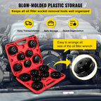 Oil Filter Socket Set, Low Profile Oil Filter Set w/ Case