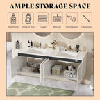 60" Floating Bathroom Double Vanity with Sink Combo