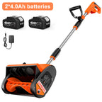 Electric Snow Shovel 900W Brushed Motor 20V Cordless Snow Blower 2*4000mAh Rechargeable Battery Powered Handheld Snow Thrower
