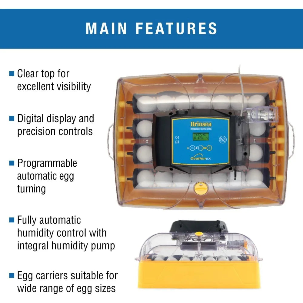 Ovation 28 EX Automatic Humidity and Egg Rotating Incubator