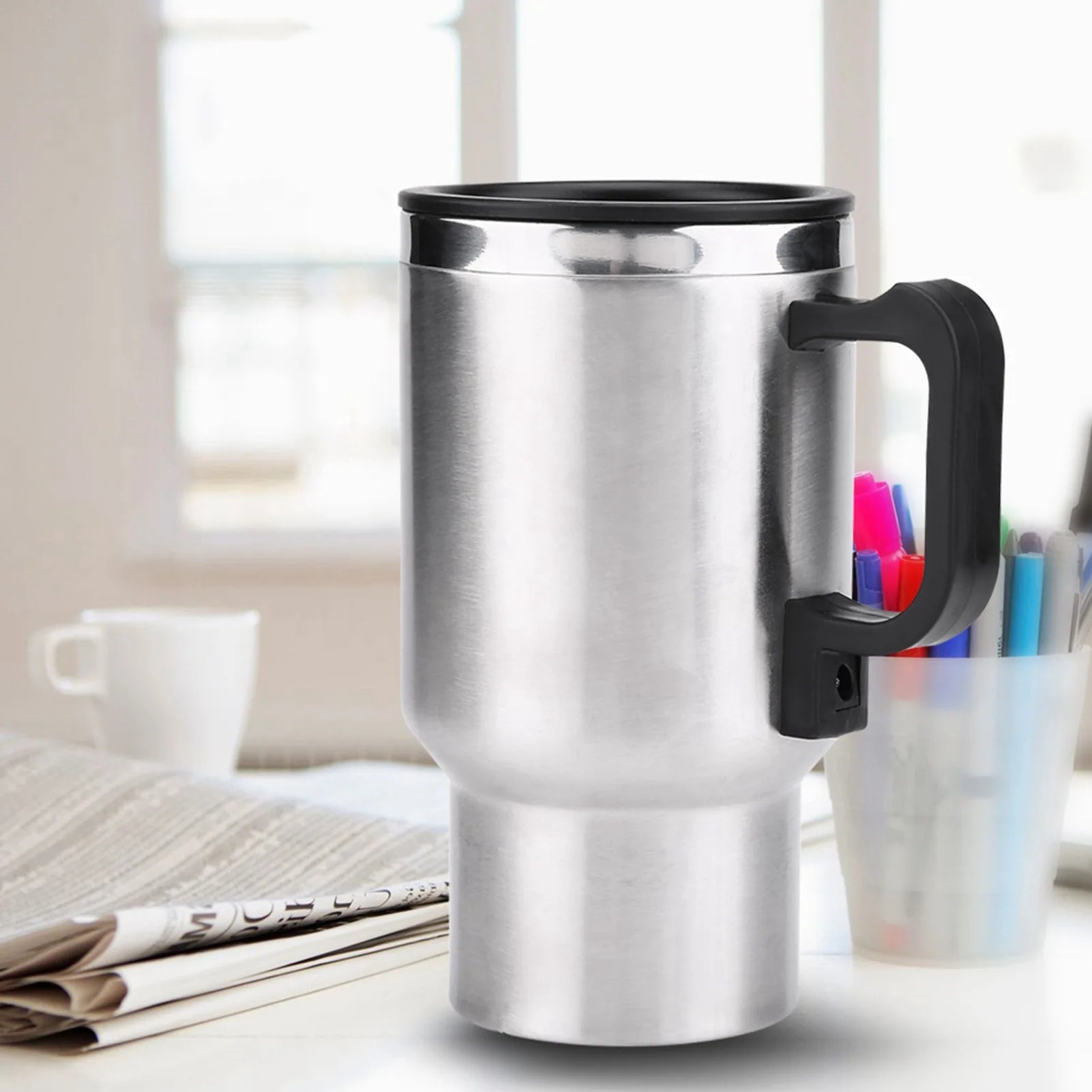 12V 450ml Electric Stainless Steel Travel Heating Coffee Cup