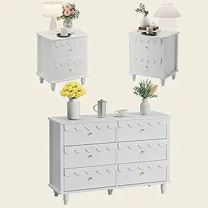 6 Drawer Dresser and Night Stand Sets for Bedroom